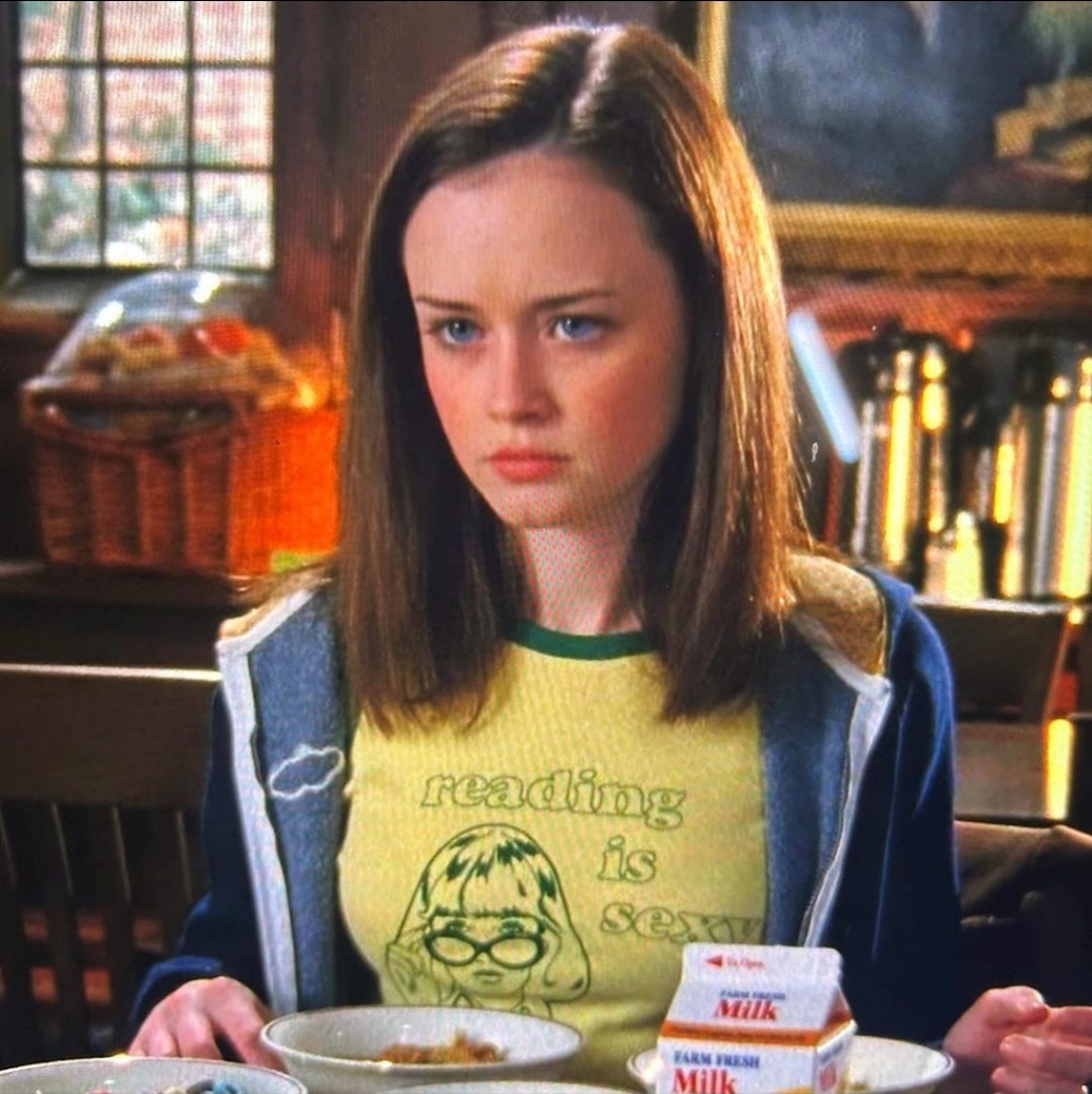 Vintage Rory Gilmore Reading is Sexy Ringer Tee